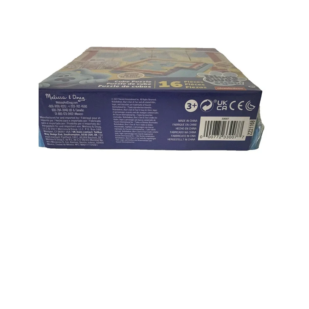 (NEW) Melissa & Doug Blue's Clues Wooden Cube 18 Pc. Puzzle, New-Sealed Package!